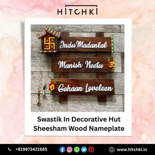 Sheesham Wood Name Plate For Home Blog