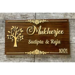 Sheesham Wood Nameplate Onine Hitchki