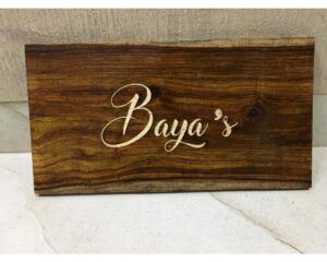 Sheesham Wood Wooden Nameplate