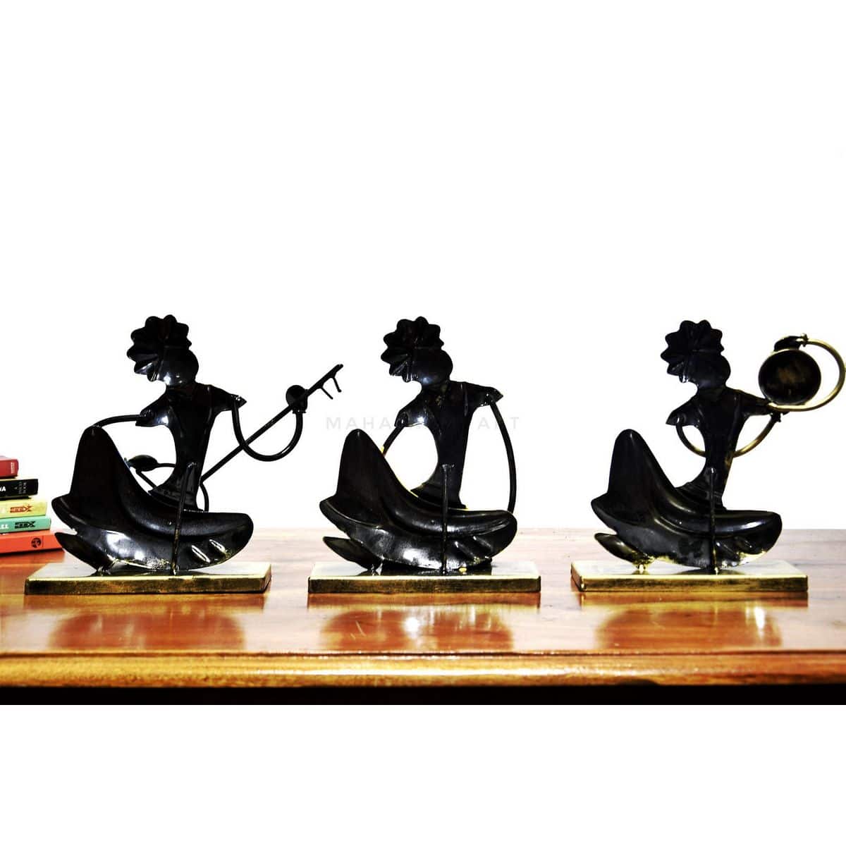 Set of 3 Musical Men Statue for Table Top Decor  