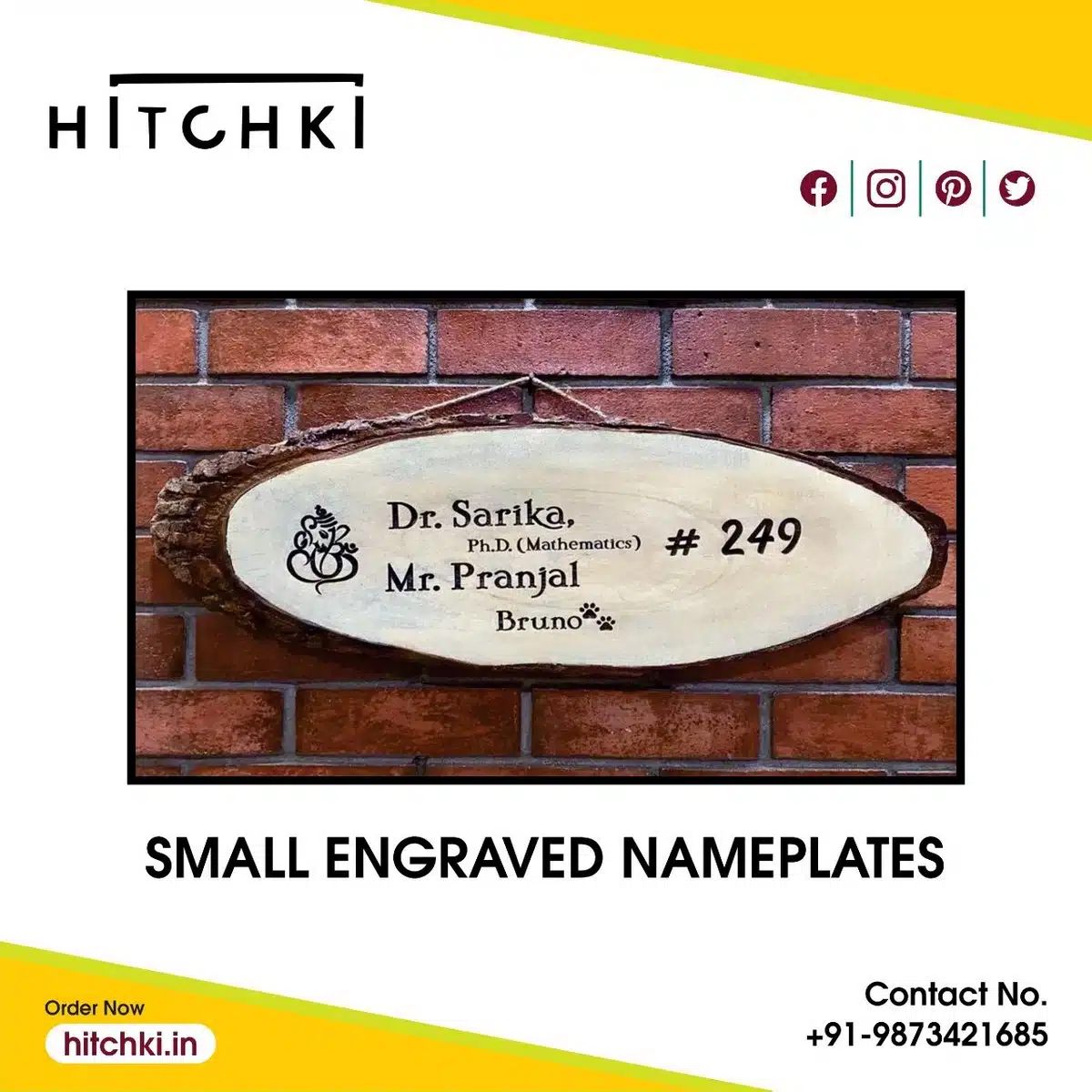 Small Engraved Nameplates For Artistic Effect