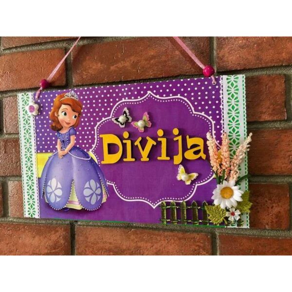 Sophia Kids Name Plate 1