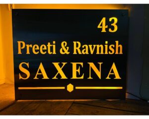 Stainless Steel 304 Customizable LED Name Plate 1