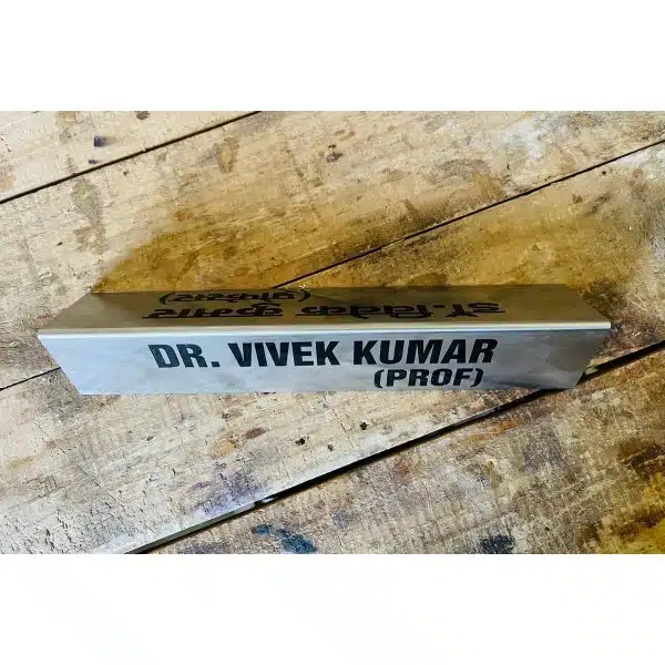 Stainless Steel 304 Engraved Table Hut Name Plate 4