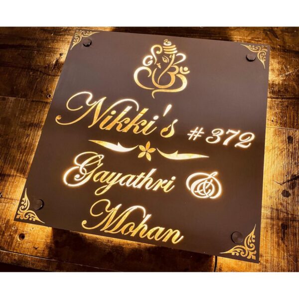 Stainless Steel 304 Grade Waterproof LED Home Name Plate2