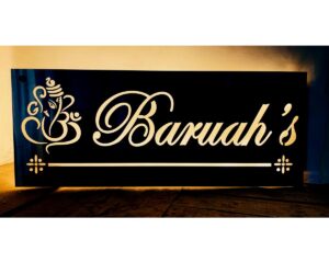 Stainless Steel 304 LED Home Customizable Name Plate