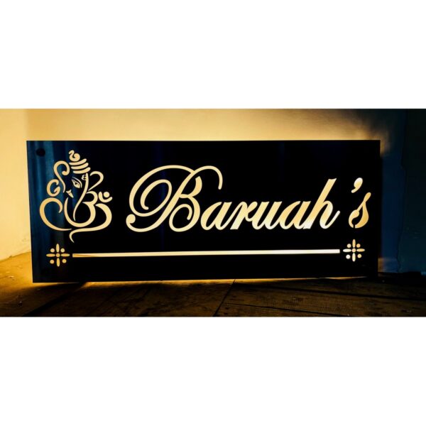 Stainless Steel 304 LED Home Customizable Name Plate 4