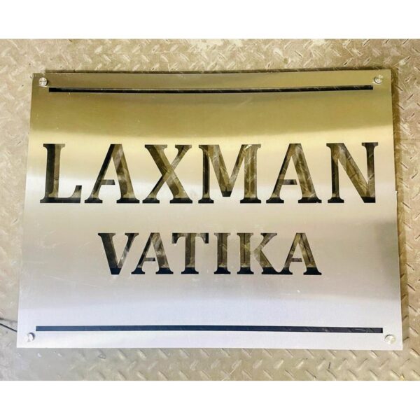 Stainless Steel Dual LED Waterproof Home Name Plate1