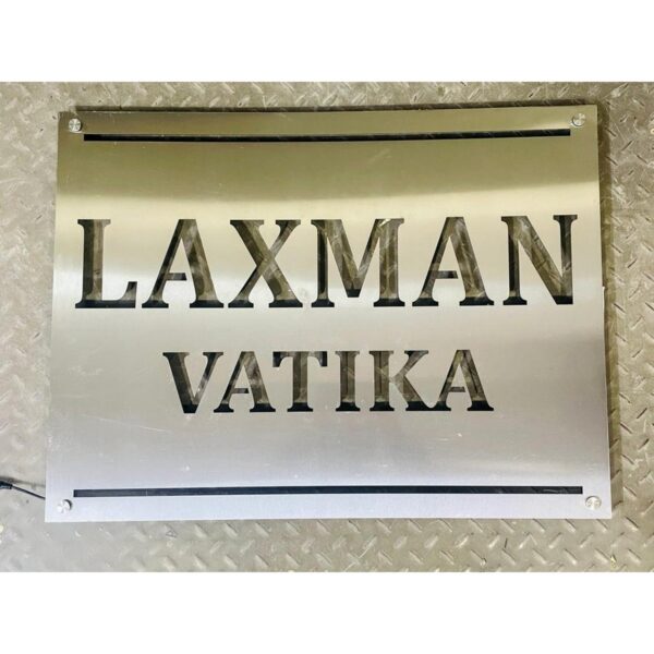 Stainless Steel Dual LED Waterproof Home Name Plate3