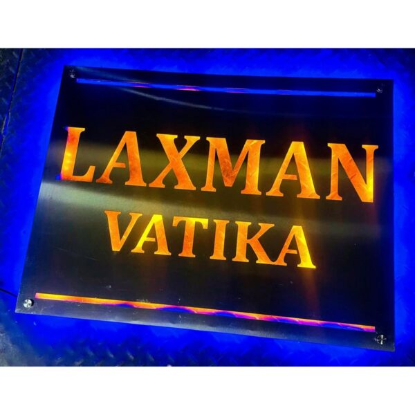 Stainless Steel Dual LED Waterproof Home Name Plate4