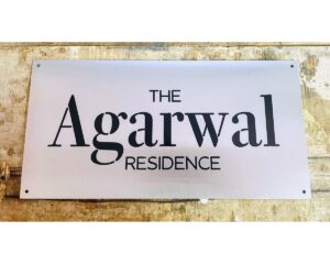 Stainless Steel Engraved Home Wall Name Plate