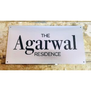 Stainless Steel Engraved Home Wall Name Plate