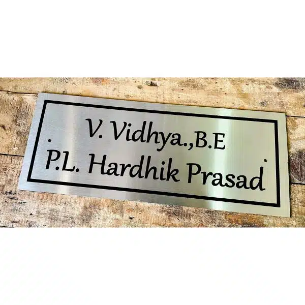 Stainless Steel Home Engraved Name Plate 3