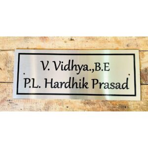 Stainless Steel Home Engraved Name Plate