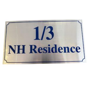 Stainless Steel Home Nameplate
