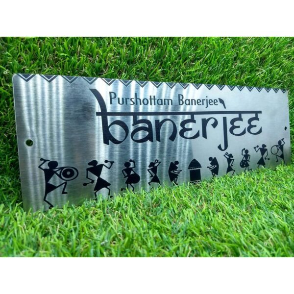 Stainless Steel House Name Plate with Laser Engraving 2