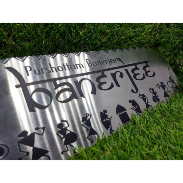 Stainless Steel House Name Plate with Laser Engraving 3