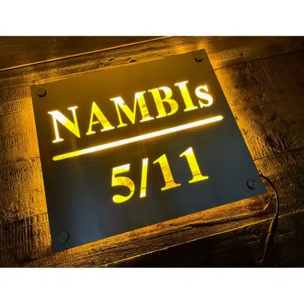Stainless Steel LED Home Name Plate Waterproof SS 304 4
