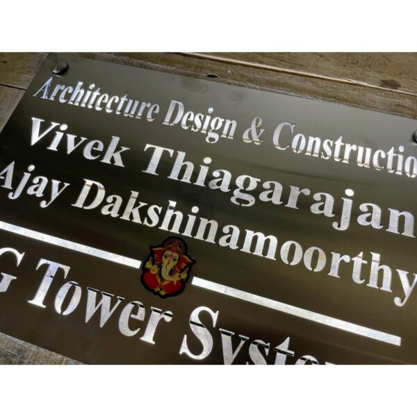 Stainless Steel LED Nameplate - waterproof 6
