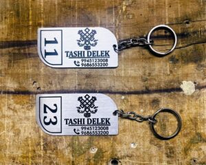 Stainless Steel Laser Engraved Keychains