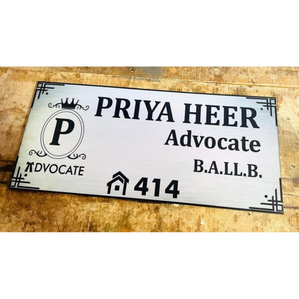 Stainless Steel Texture Acrylic Name Plate4