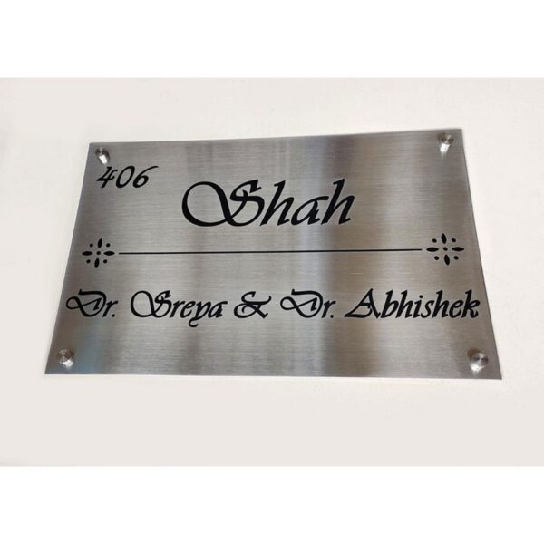 Stainless steal name plate