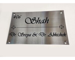 Stainless steal name plate