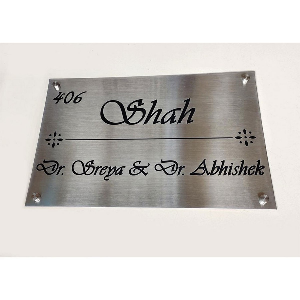 Customized Stainless Steel Laser Engraved Name Plate  Stainless steel name plate