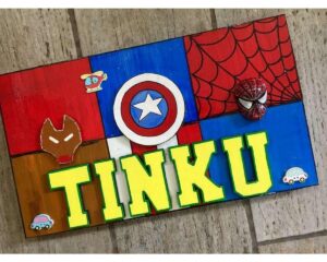 Superhero Nameplate for Kids 3