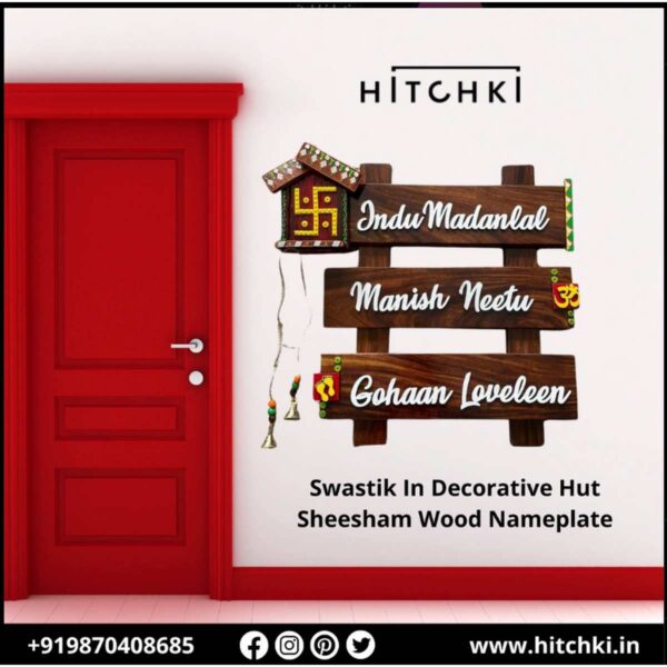 Swastik Decorative Hut Nameplate