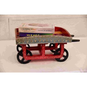 Thela Book Wooden Rack With Wheels 1