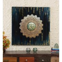 Wall Mounted Clock with Decorative Garden  
