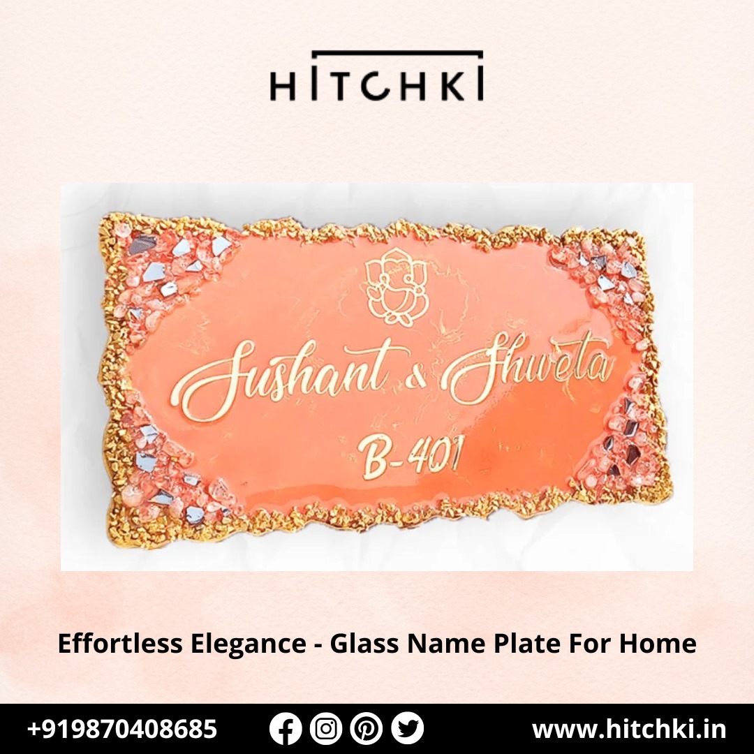 Timeless Beauty of Unique Glass Name Plates for Your Home Welcome in Style