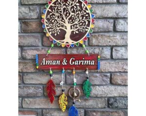 Tree Of Life Wooden Name Plate 1