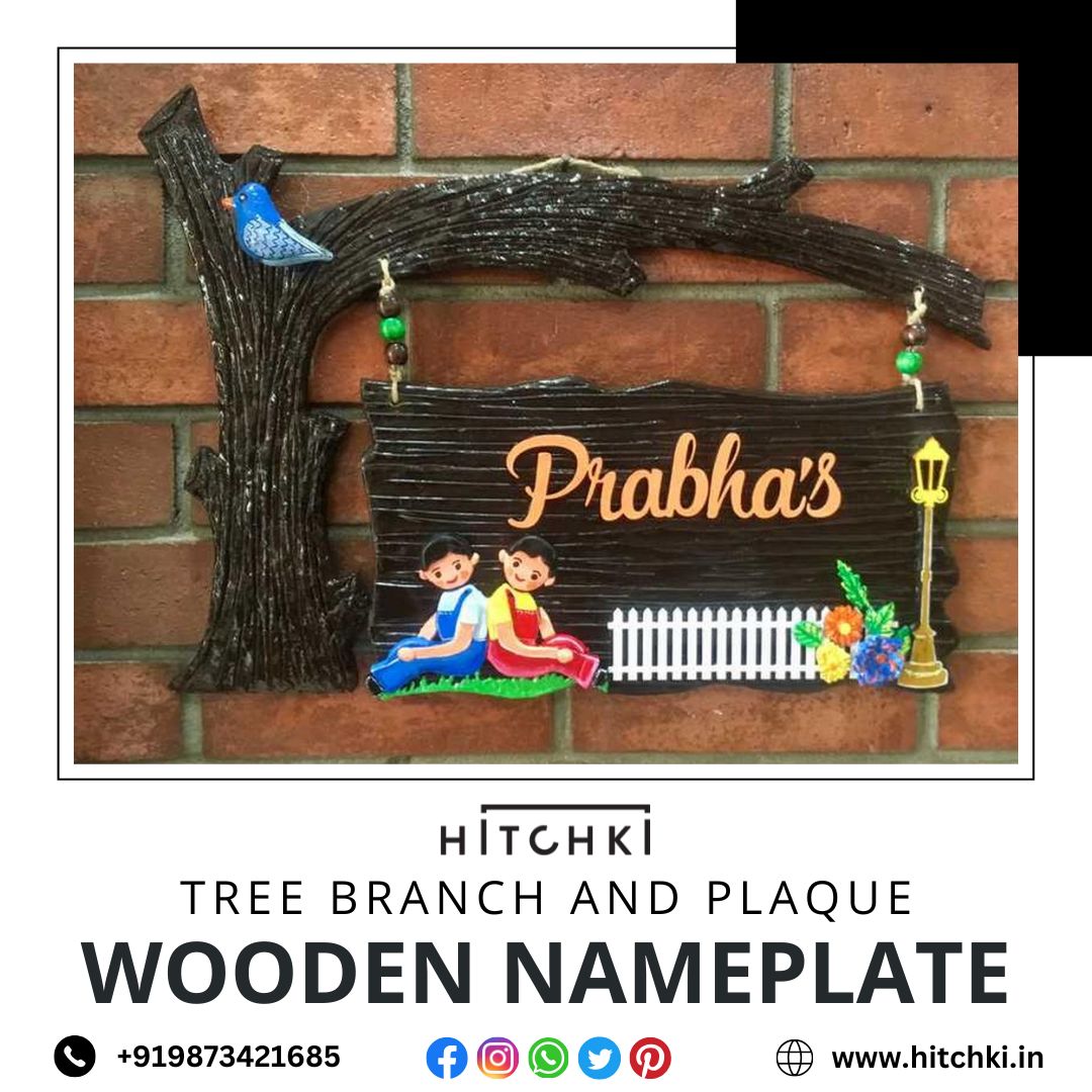 Tree Plaque Wooden Nameplate