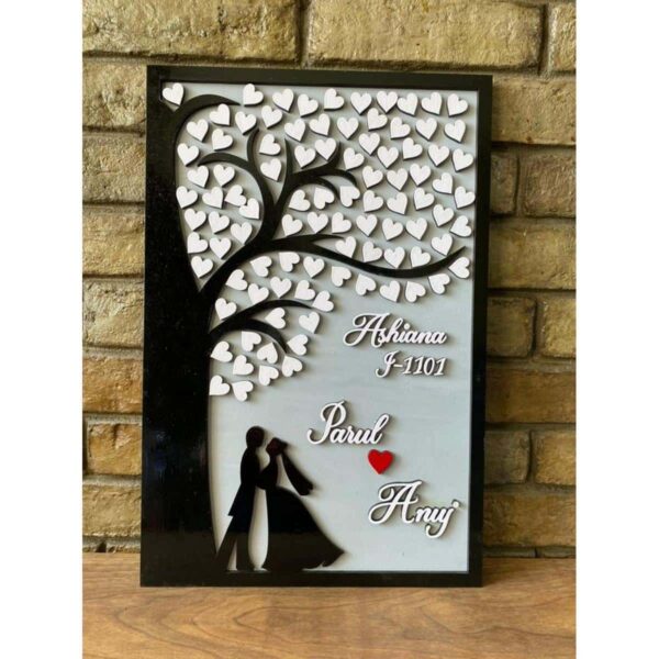 Tree of Hearts Couple Nameplate 2