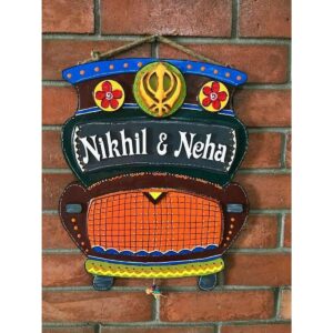 Truck Theme Wooden Name Plate 1