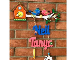 Two Little Birdie Kids Nameplate