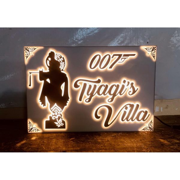 Tyagi’s Acrylic LED House Name Plate (2)