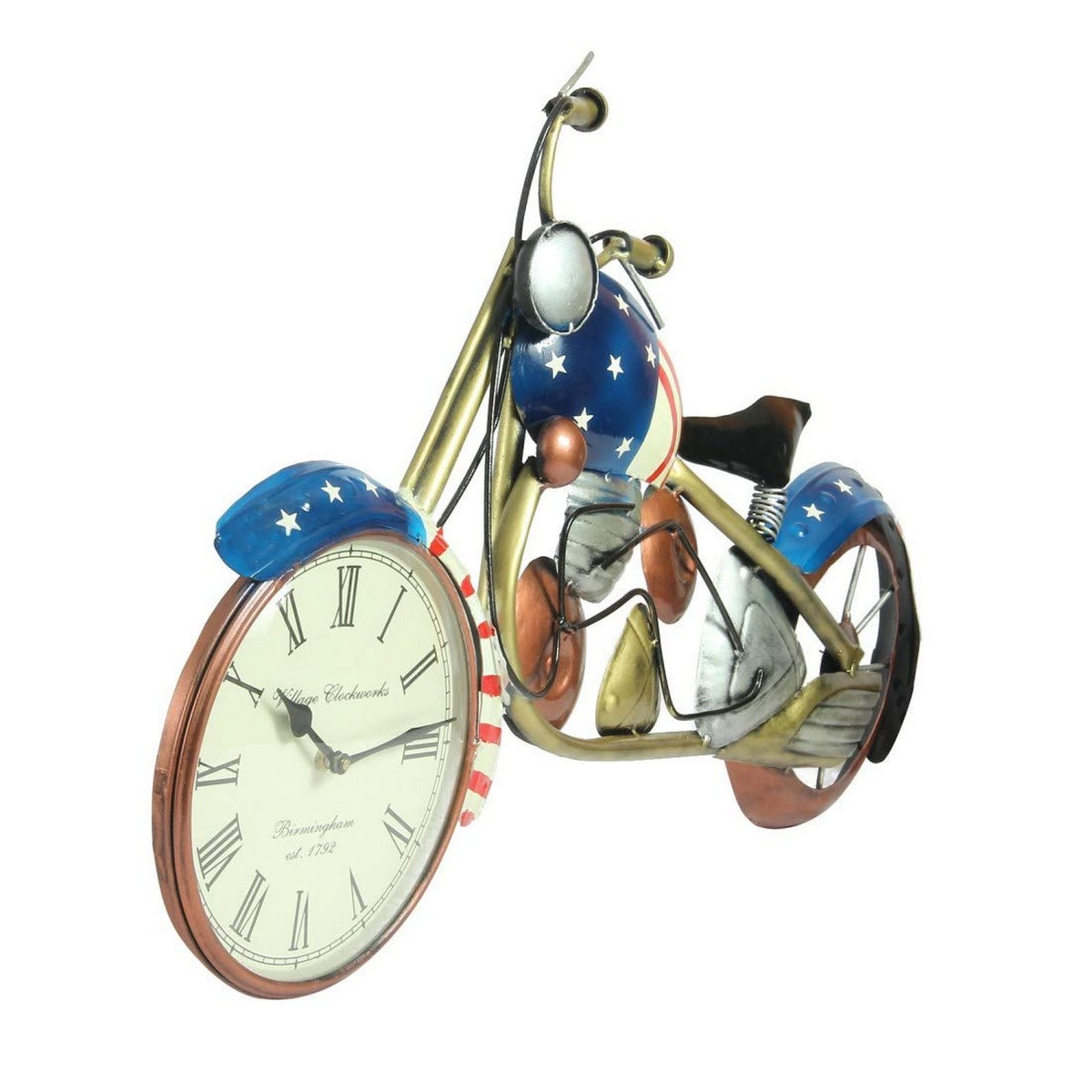 Harley US Bike as Wall Art with Clock for Home  
