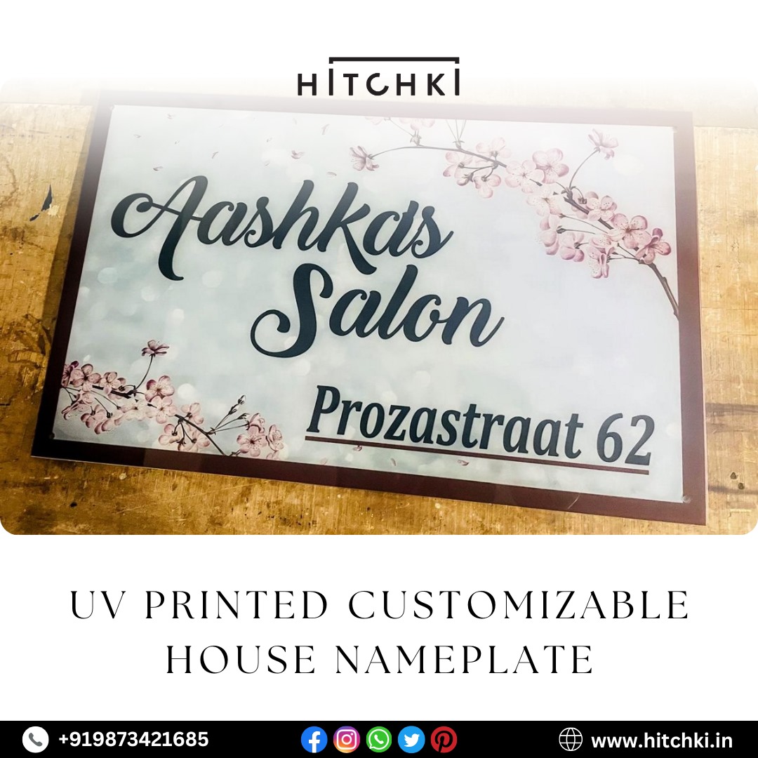 UV Printed Customizable House Nameplate Elegant, Personal, and Uniquely Yours