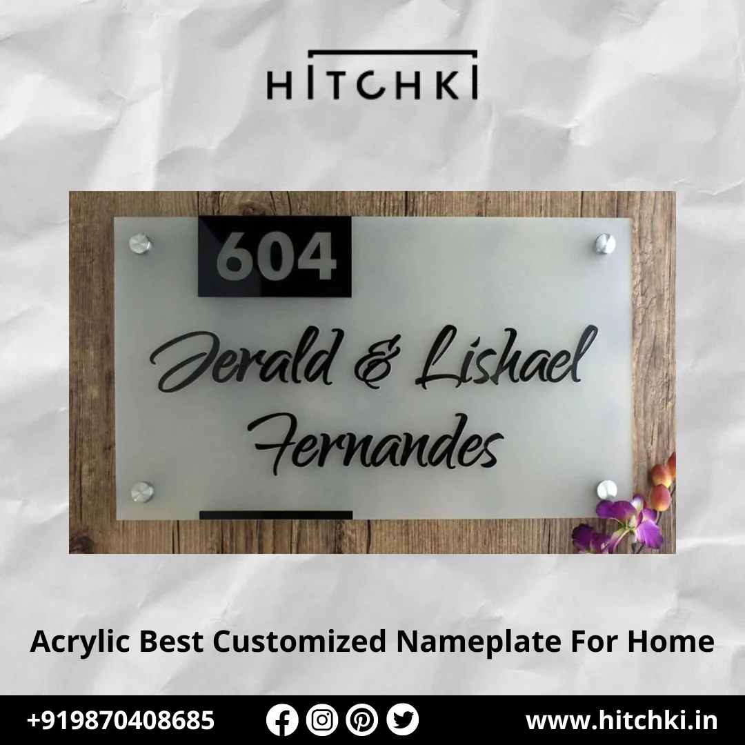Unique Acrylic Customized Nameplate for Home Personalize Your Space with Elegance
