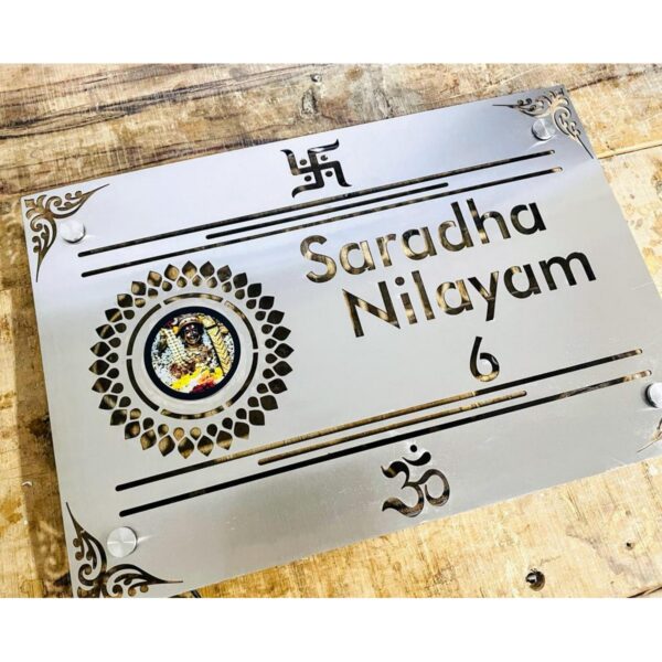 Unique CNC Lazer Cut Waterproof Stainless Steel LED Home Name Plate5