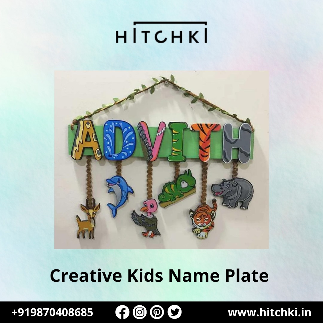 Unique Creative Kids Name Plates Fun and Personalized Decor