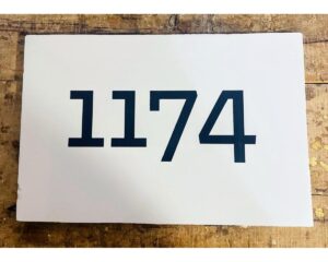 Unique Design White Granite CNC Engraved Door Number Plate