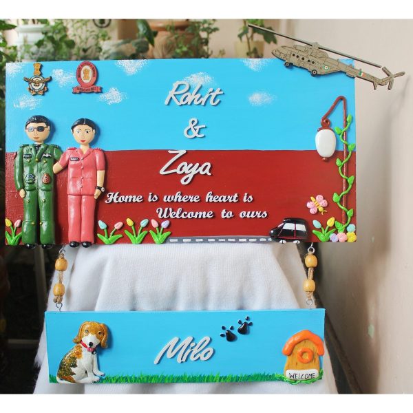 Unique Indian Airforce and Military Nursing Services Themed Nameplate