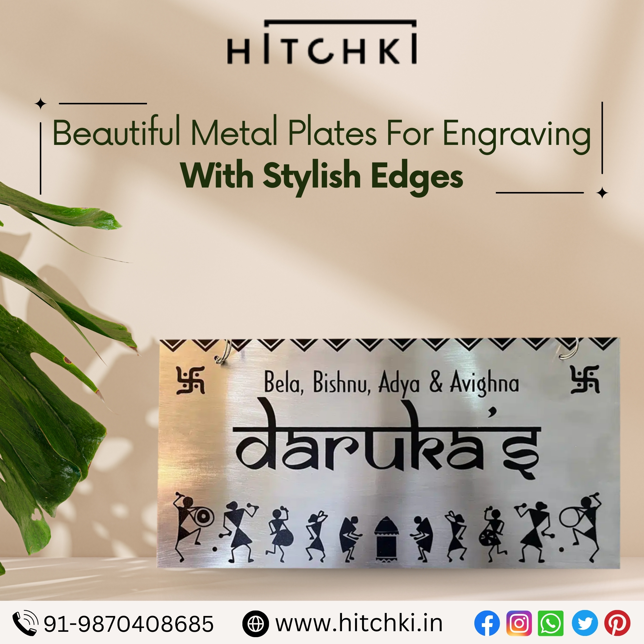 Unveiling Elegance Beautiful Metal Plates with Stylish Engraved Edges
