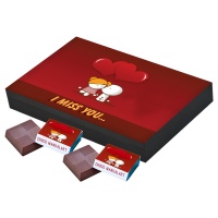 I Miss You Love Chocolate Gift 18 pcs Special Printed I Miss you Love Chocolate Gift Box