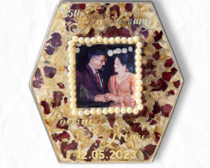 Varmala Preservation Hexagon Photoframe in Resin