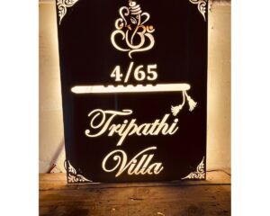 Villa Stainless Steel 304 LED Name Plate